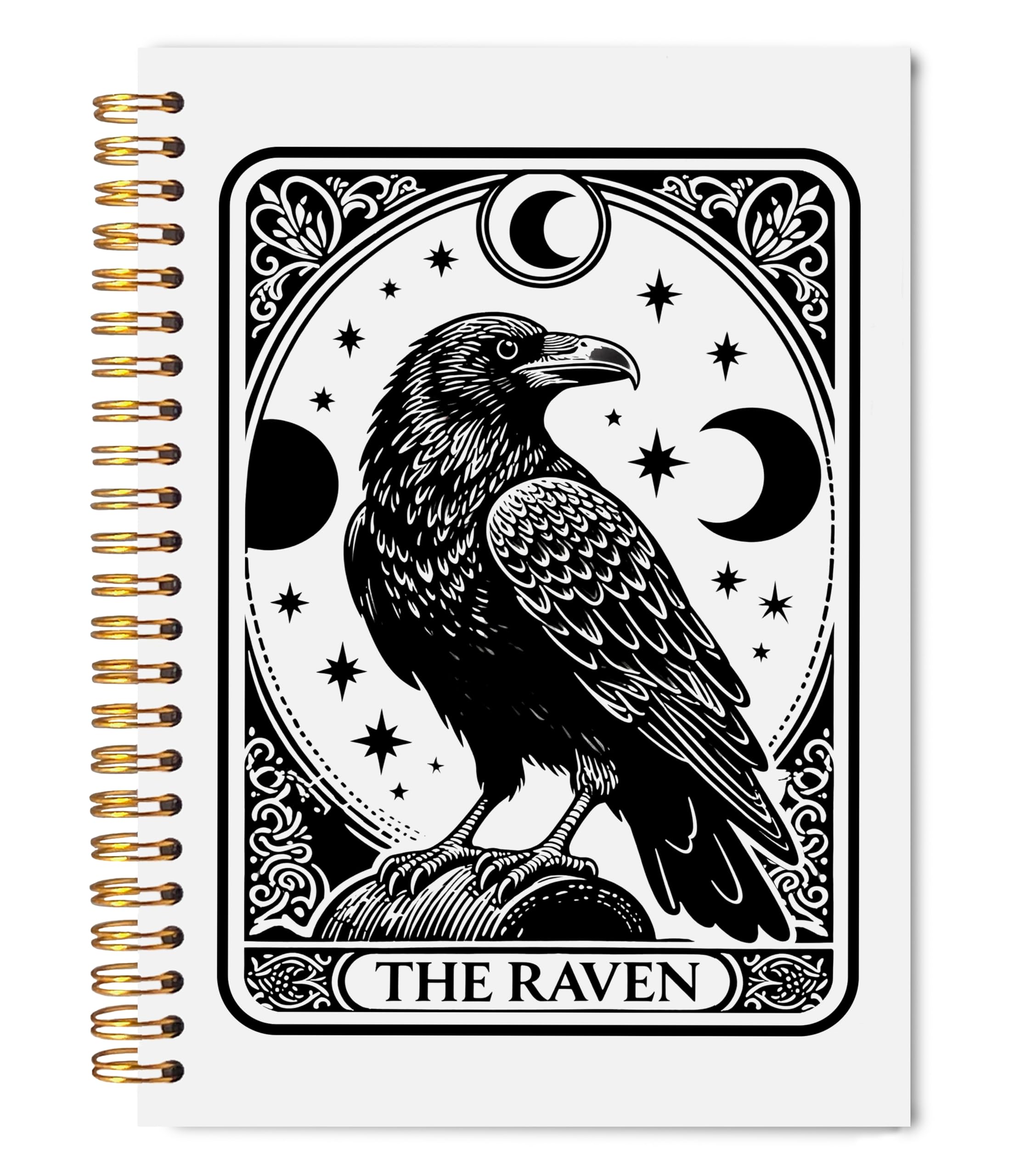 Carnet de notes corbeau tarot 14x21cm pour journal gothique - 8