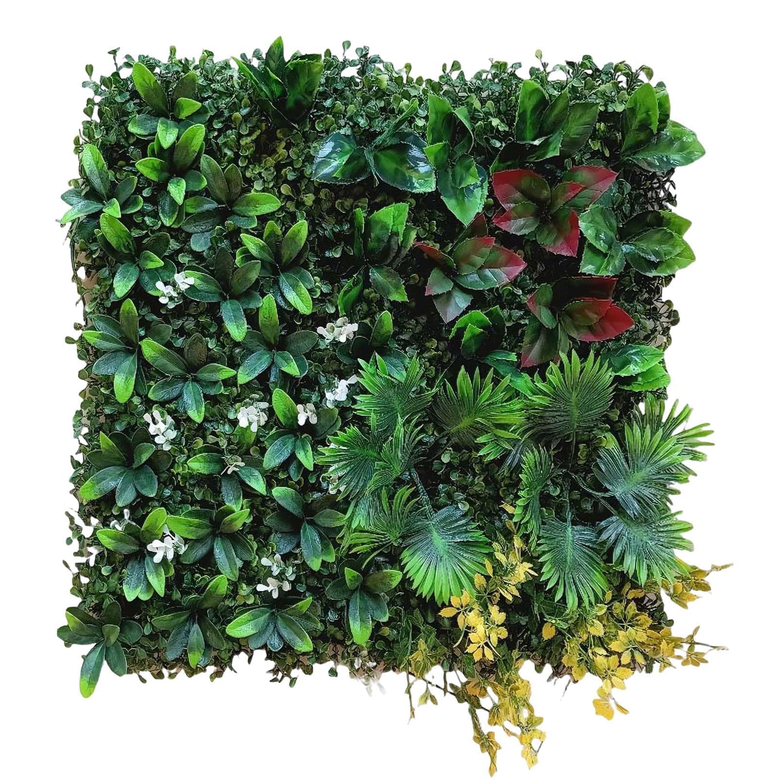 12 Stück Künstliche Pflanzen Rasen Wand 50X50cm, Künstliche Pflanzenwand UV Geschützt, Künstliche Buchsbaumplatten Anti-Verblassen, Buchsbaumhecke Wandpaneele für Garten im Freien, Indoor Dekoration