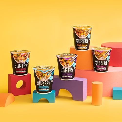 Miniatura 6 de Nissin - Fideos en taza Cup Noodles con fideos fritos en salsa con sabor a pollo picante, 2.96 onzas (paquete de 6 unidades)