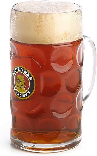 Paulaner Taza de cerveza Dimpled Isar - 1 litro Mass Krug Paulaner Taza de cerveza Dimpled Isar - 1 litro Mass Krug