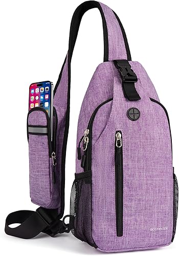 BOSTANTEN Bolso bandolera, mochila cruzada para el hombro, bolsa de pecho para hombres y mujeres, viajes, senderismo, mochila casual