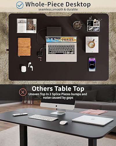 Miniatura 4 de Okin Escritorio eléctrico pequeño de pie, 40 x 24 pulgadas, altura ajustable, color negro, estación de trabajo para oficina en casa Negro