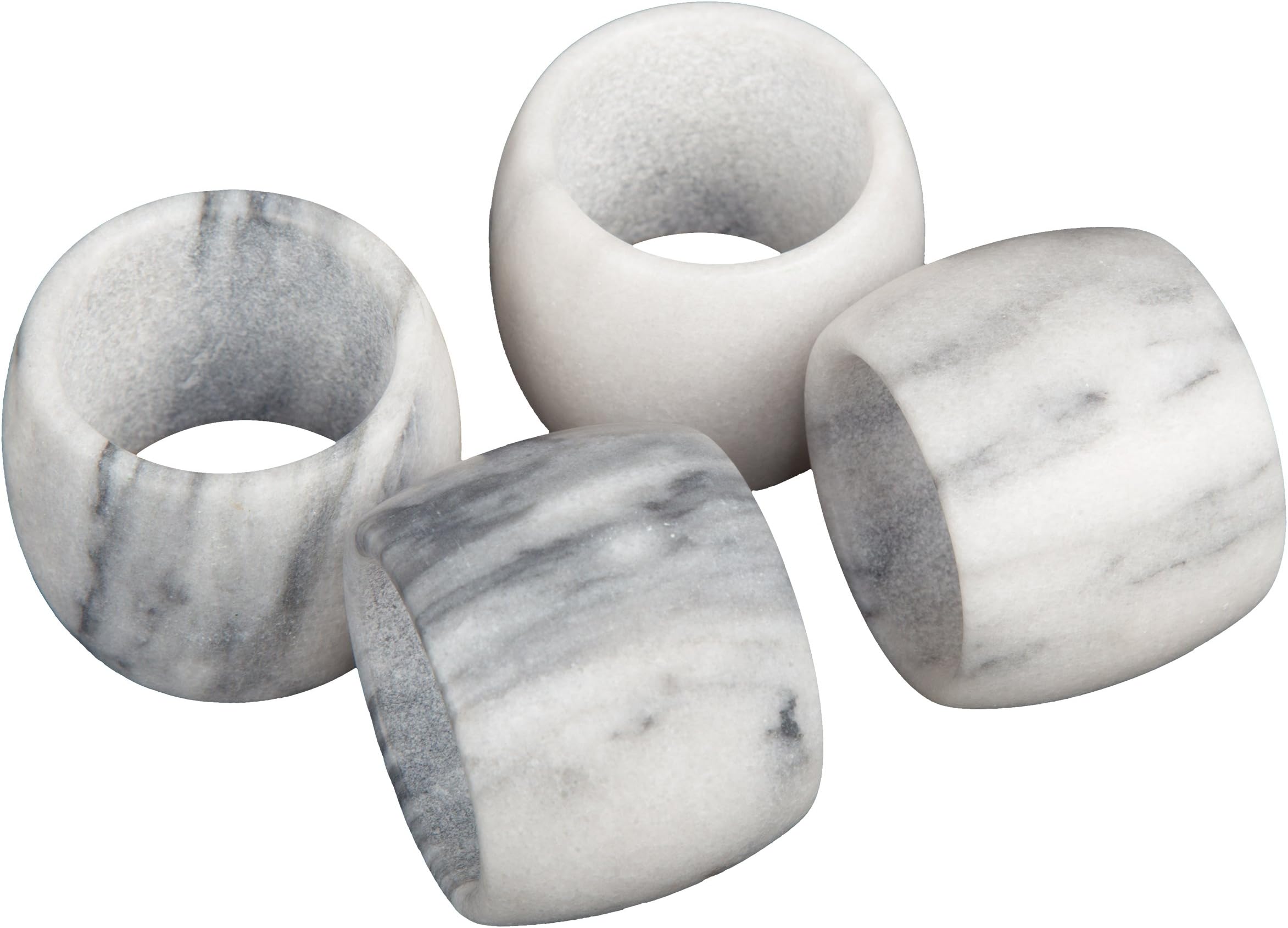 Aisiming Napkin Rings,Marble Napkin Holder for Table