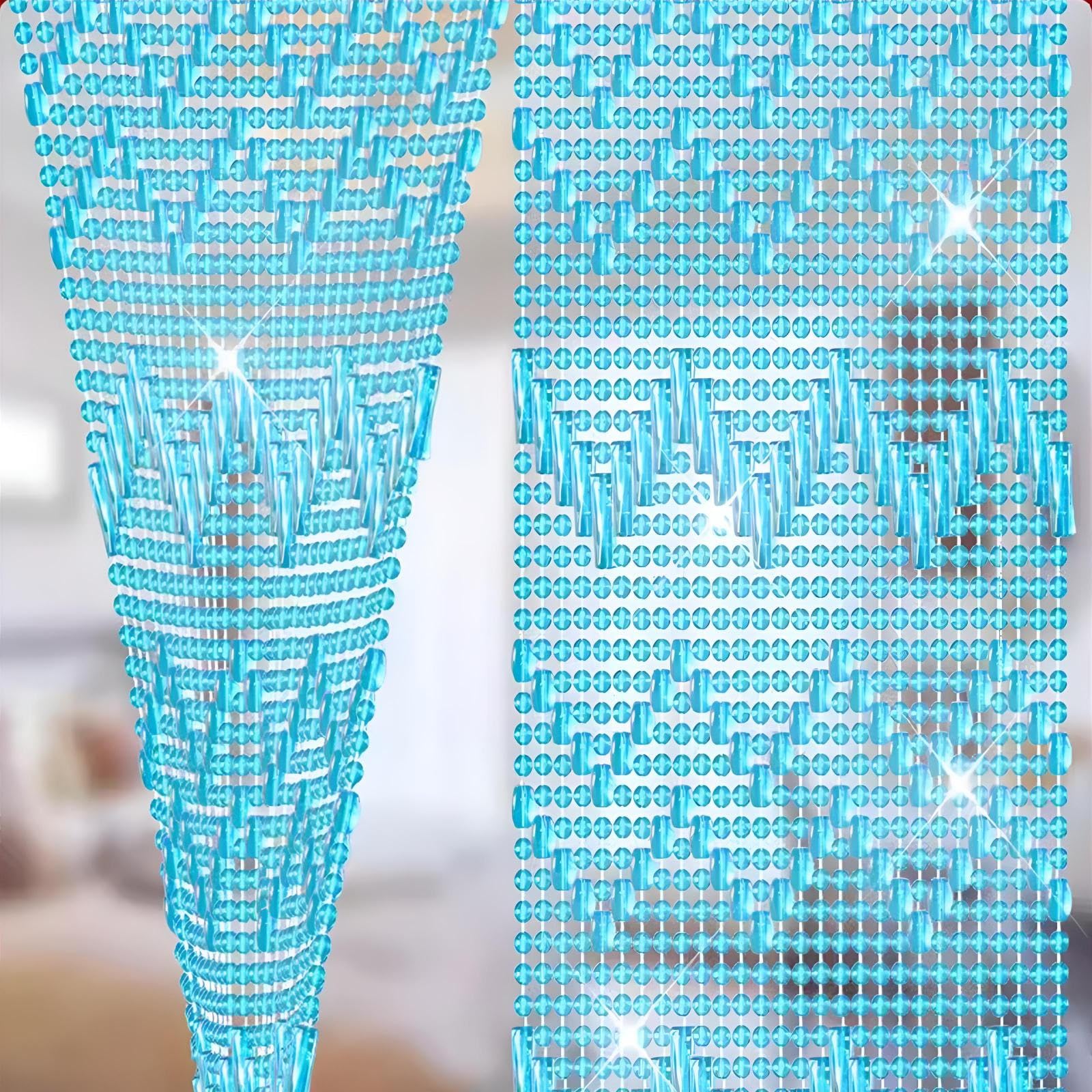 Eiauiuo Beaded Curtain For Doors & Windows - Acrylic Crystal String Curtain Room Divider For Indoor Use In Living Room, Bedroom, Office & Dining Room - Decorative Beaded Door Curtain(80x80cm(27 Sträng
