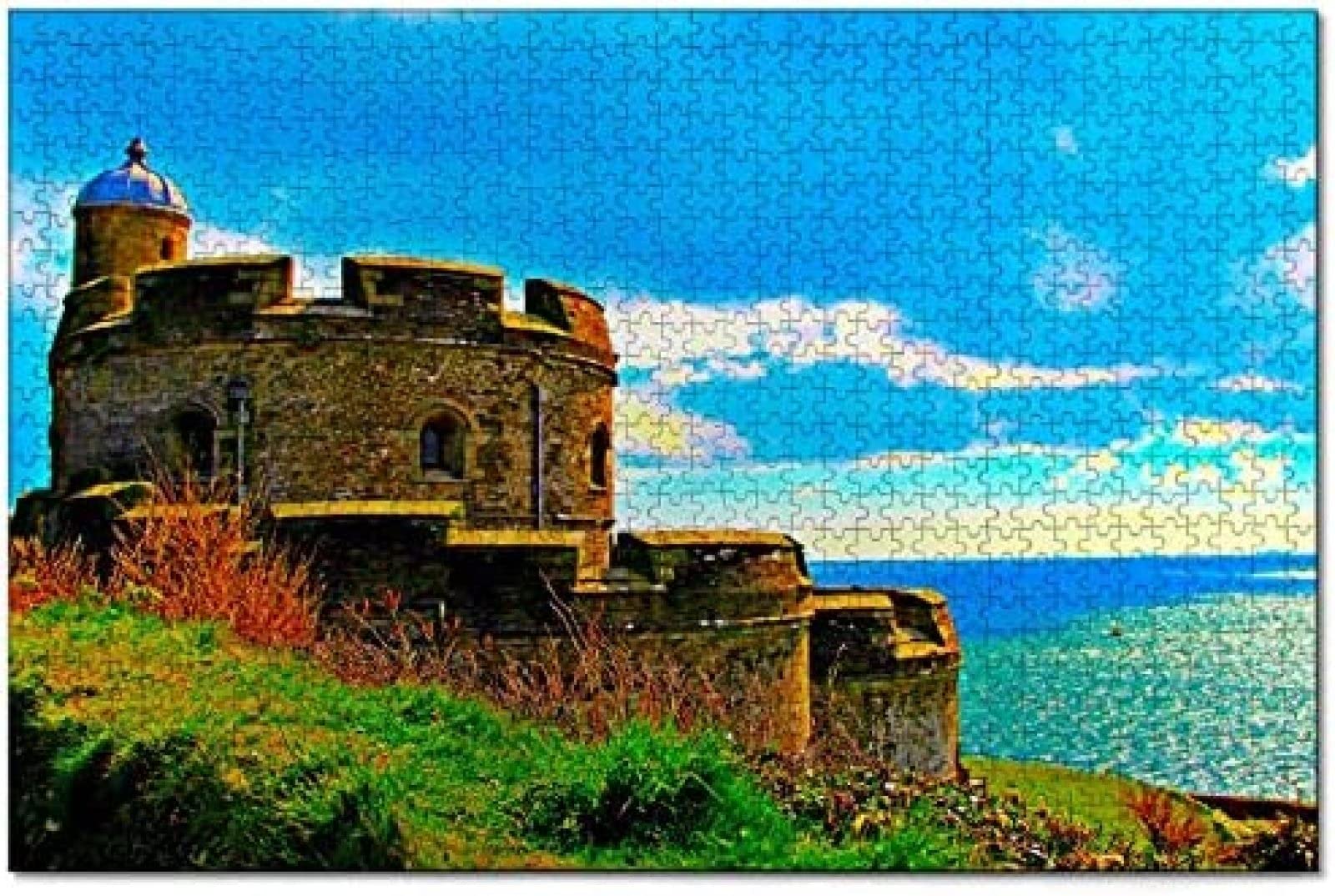 Jigsaw Puzzles England Pendennis Castle Falmouth 2000 Piece Jigsaw Puzzle For Adults And Family Wooden Travel Gift Souvenir 70x100CM