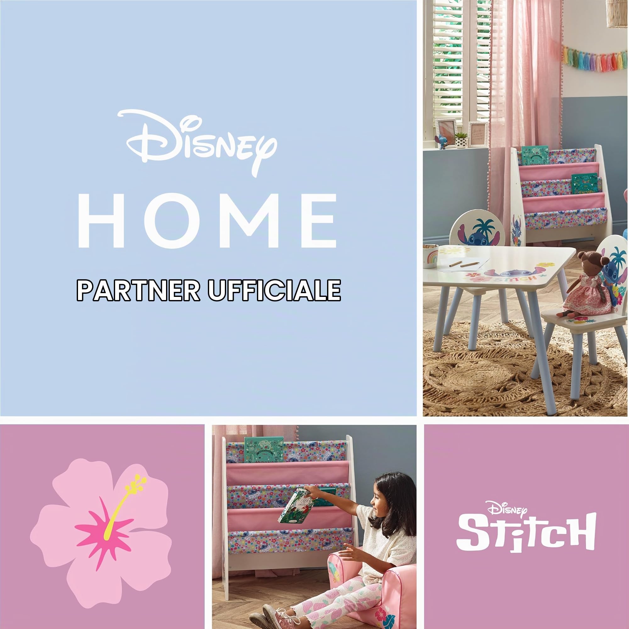 Disney Set tavolino con 2 sedie Stitch