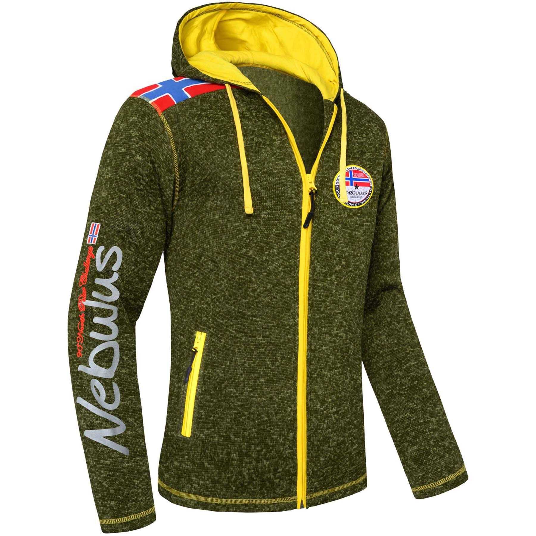 Nebulus Herren Fleecejacke NORSKA, warme Fleece Jacke, mit langem Full-Zip Reißverschluss