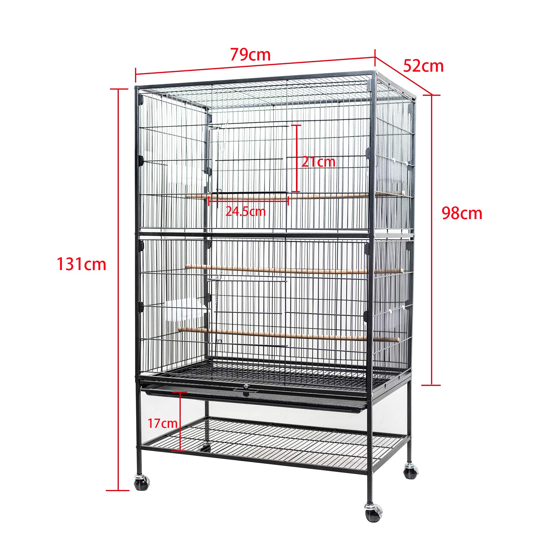 Buy DAWOO Bird Cage Wrought Iron Flight Cage Parrot Cage 52 Inch Large