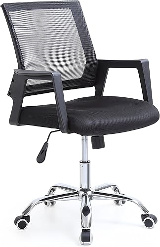 Hodedah Import HI-4025 Silla de oficina de malla negra