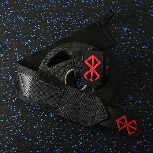 Miniatura 3 de Muñequeras de anime Berserk para hombres de levantamiento de pesas, muñequeras de gimnasio con bucle para el pulgar, protege el dolor de muñeca,