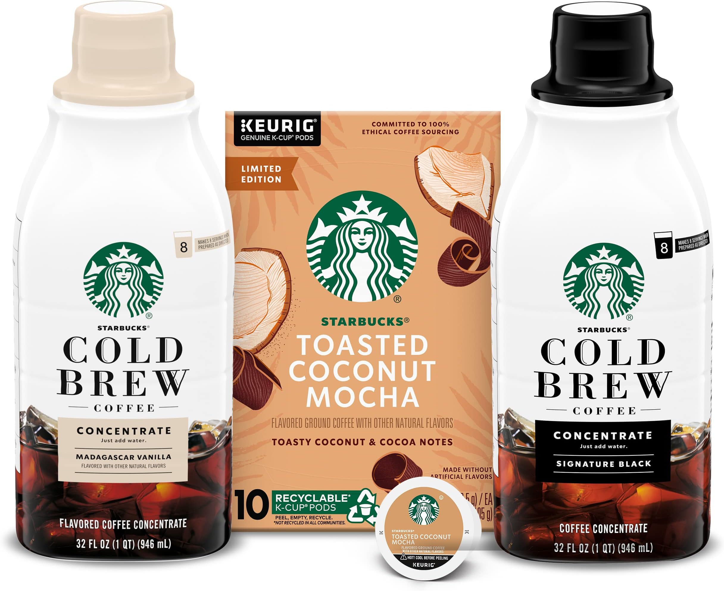 Starbucks Summer Variety Pack, KCup Coffee Pods Naturally
