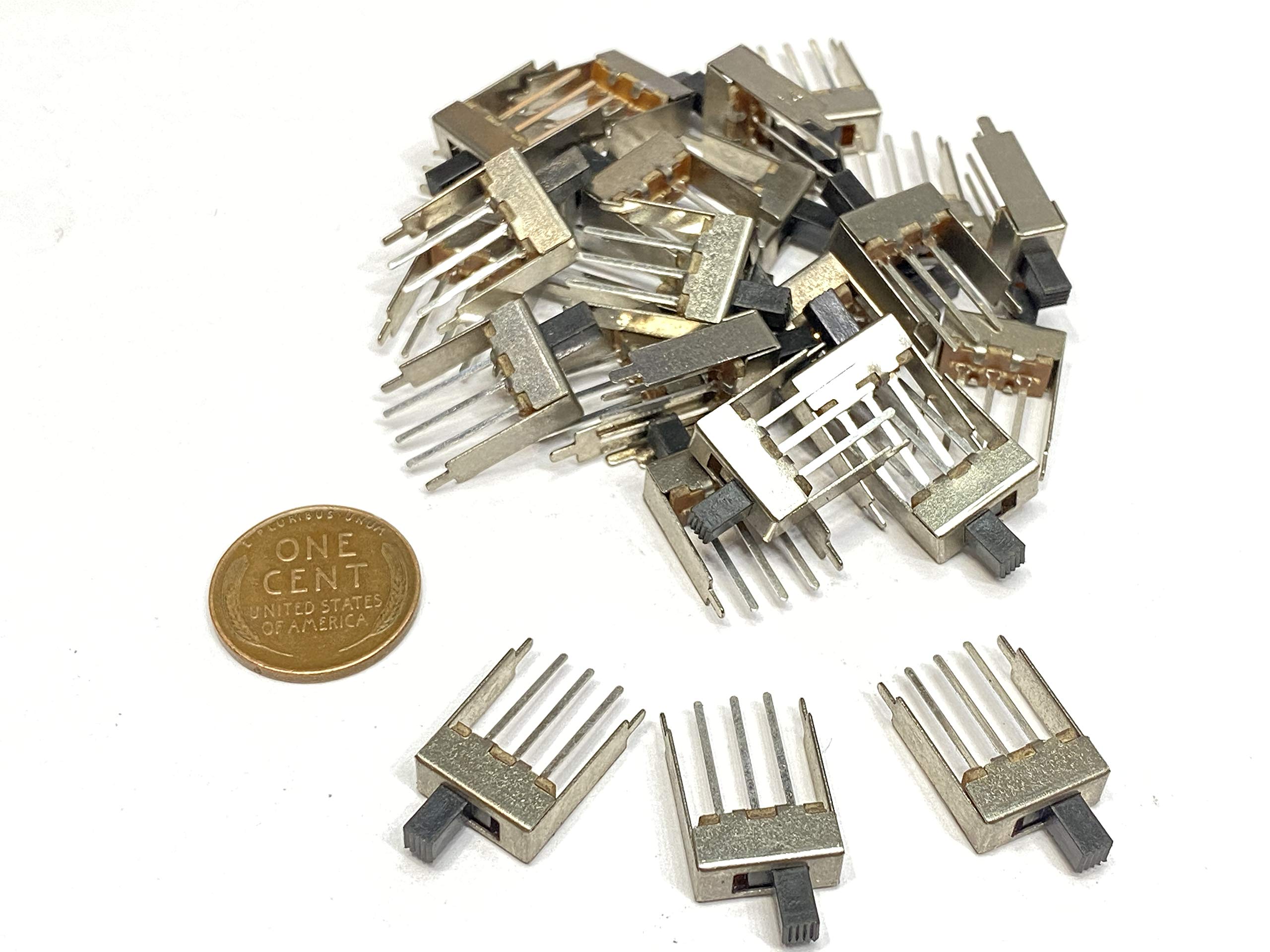 25 Pieces Slide switch SS12F24G5 3 pin on off 1p2t 3mm handle 12mm B30