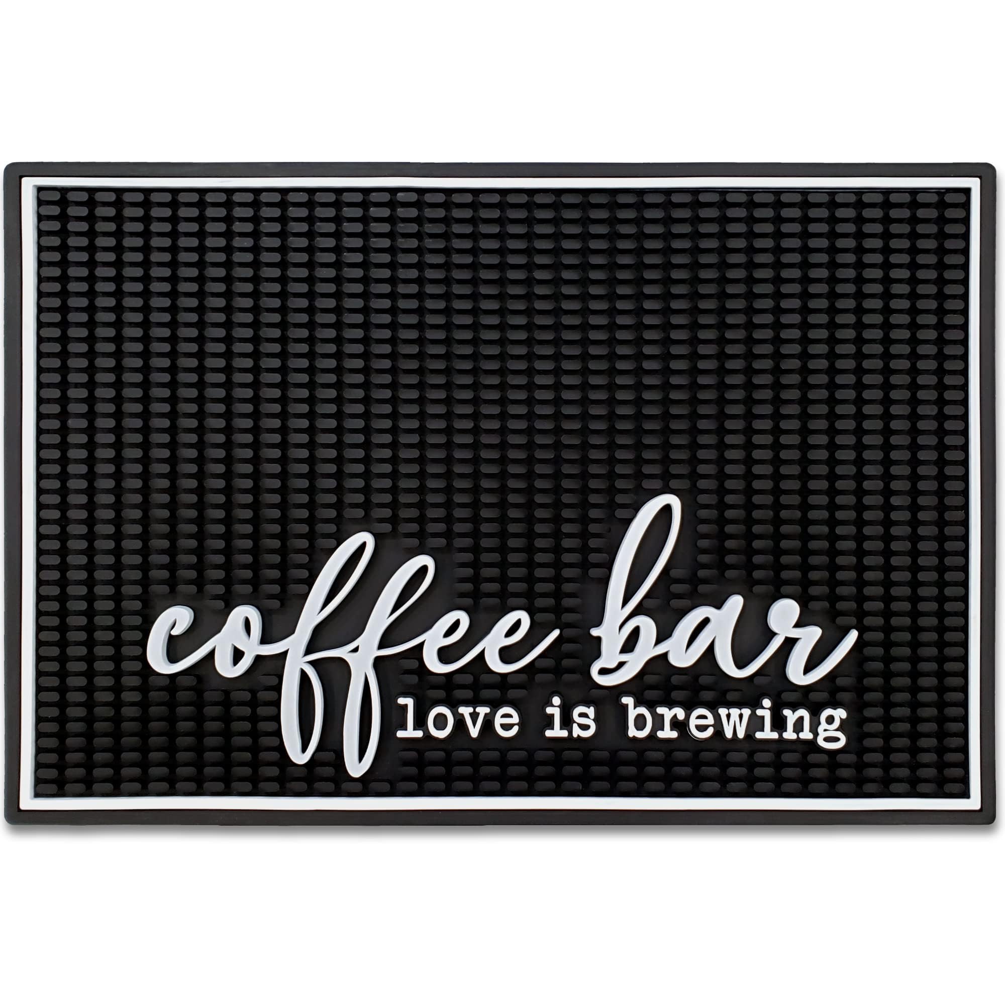Tappetino Da Bar New Mungo 'Rise & Shine It's Coffee Time' – Antiscivolo In Gomma Per Macchina Caffè, 45,7x30,5 Cm - 5