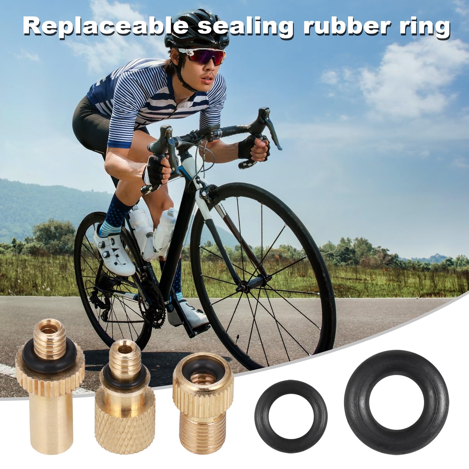 Hejo 33 Pezzi Adattatore Valvola Bici, Adattatore Valvola Presta, Aghi per Gonfiare Palloni con Scatola di Immagazzinaggio, Adattatore Pompa d'Aria per Bicicletta Pompa Compressore