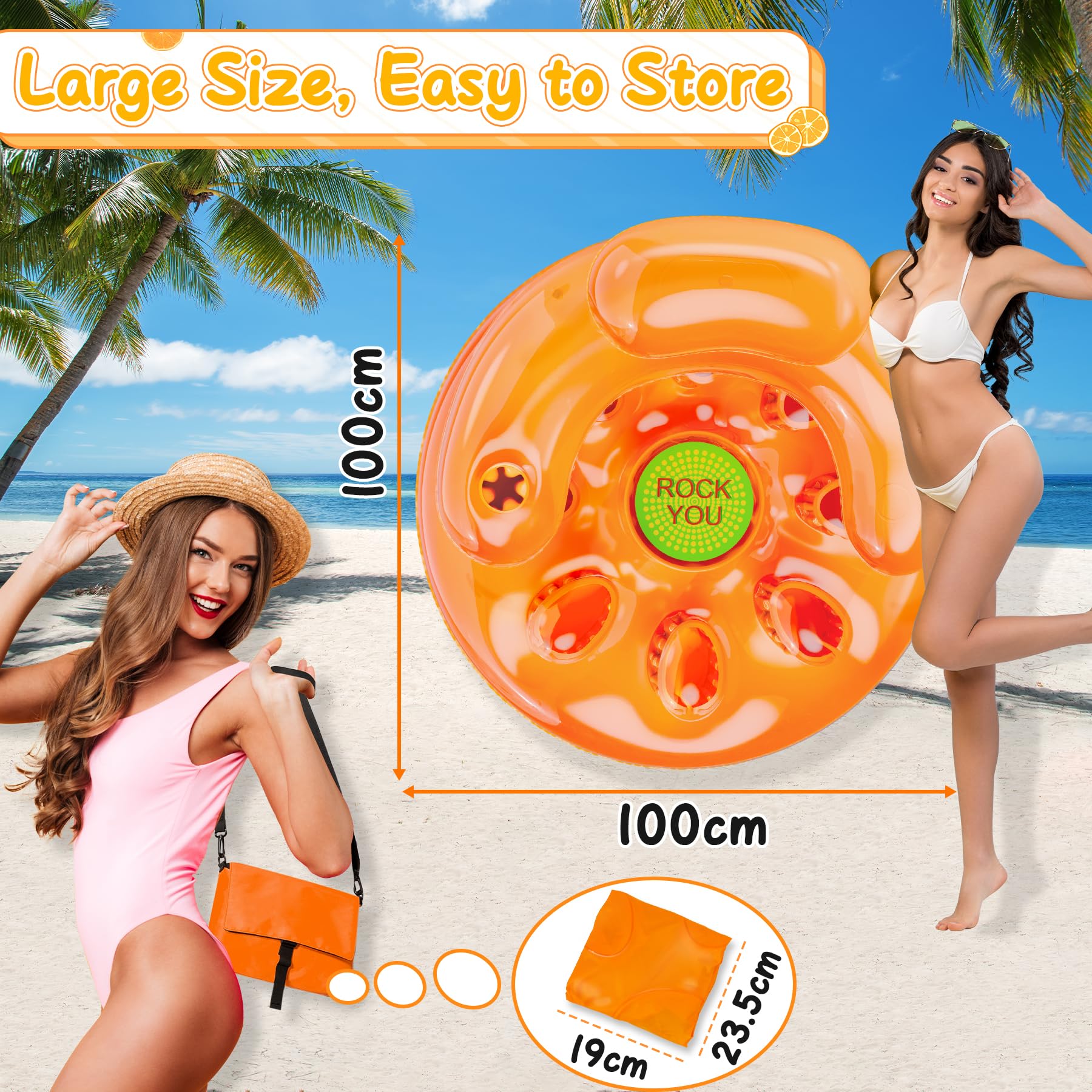 COOLJOYA Materassino Piscina Sedia Galleggiante | Materassino Gonfiabile Mare Adulti | Gonfiabili per Piscina con Portabicchieri | Amaca Acquatica per prestazioni.Gonfiabile da esterno