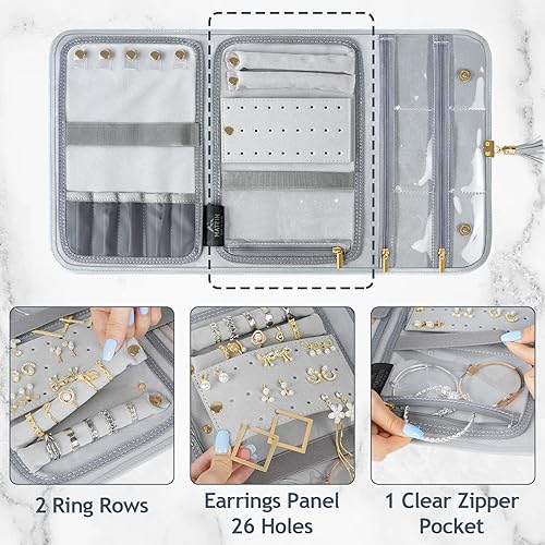 Miniatura 6 de MATEIN Mochila acolchada para laptop para mujer, mochila convertible de cuero suave de 15.6 pulgadas, organizador de viaje de joyería para mujeres,