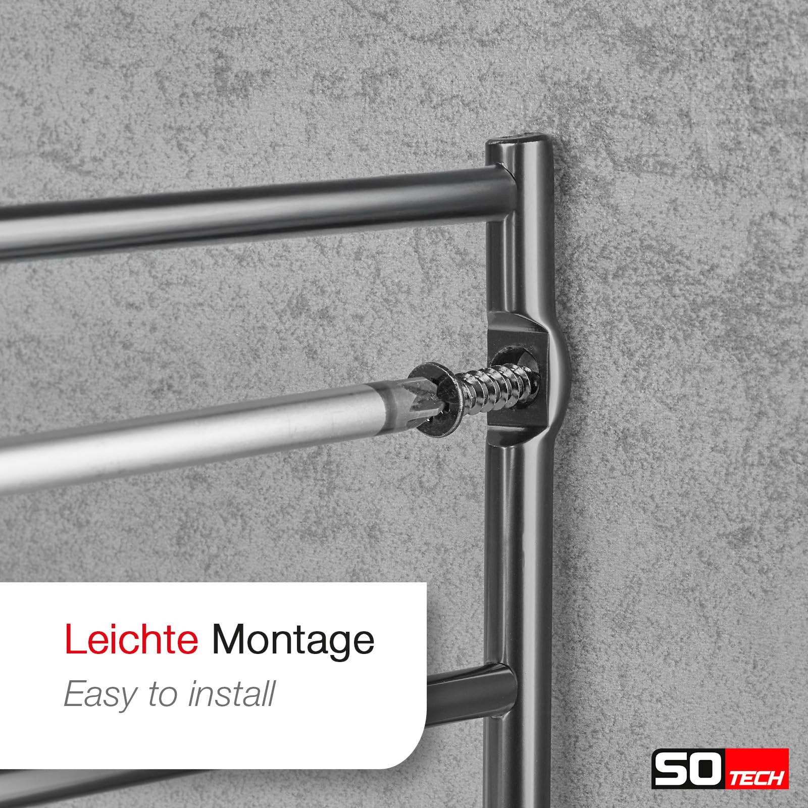 SOTECH Support de plaque de cuisson pour 3 plaques de cuisson (364 x 140 x 125 mm, noir chromé, pour largeur de caisson de 600 mm) Support de grille de cuisson - l'ordre facile