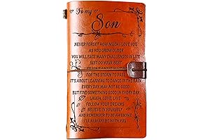 Thoughtful Graduation Gift for Son Leather Journal Mom Dad