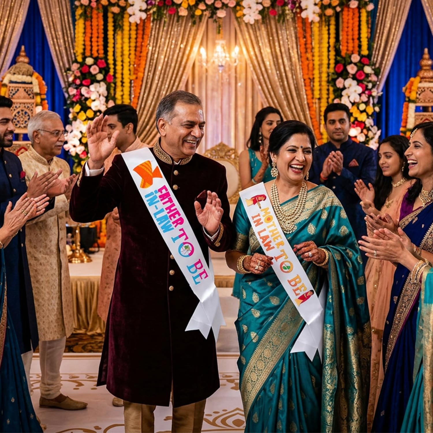 Soon-to-Be Saas & Sasur Sashes - Wedding Accessories -1