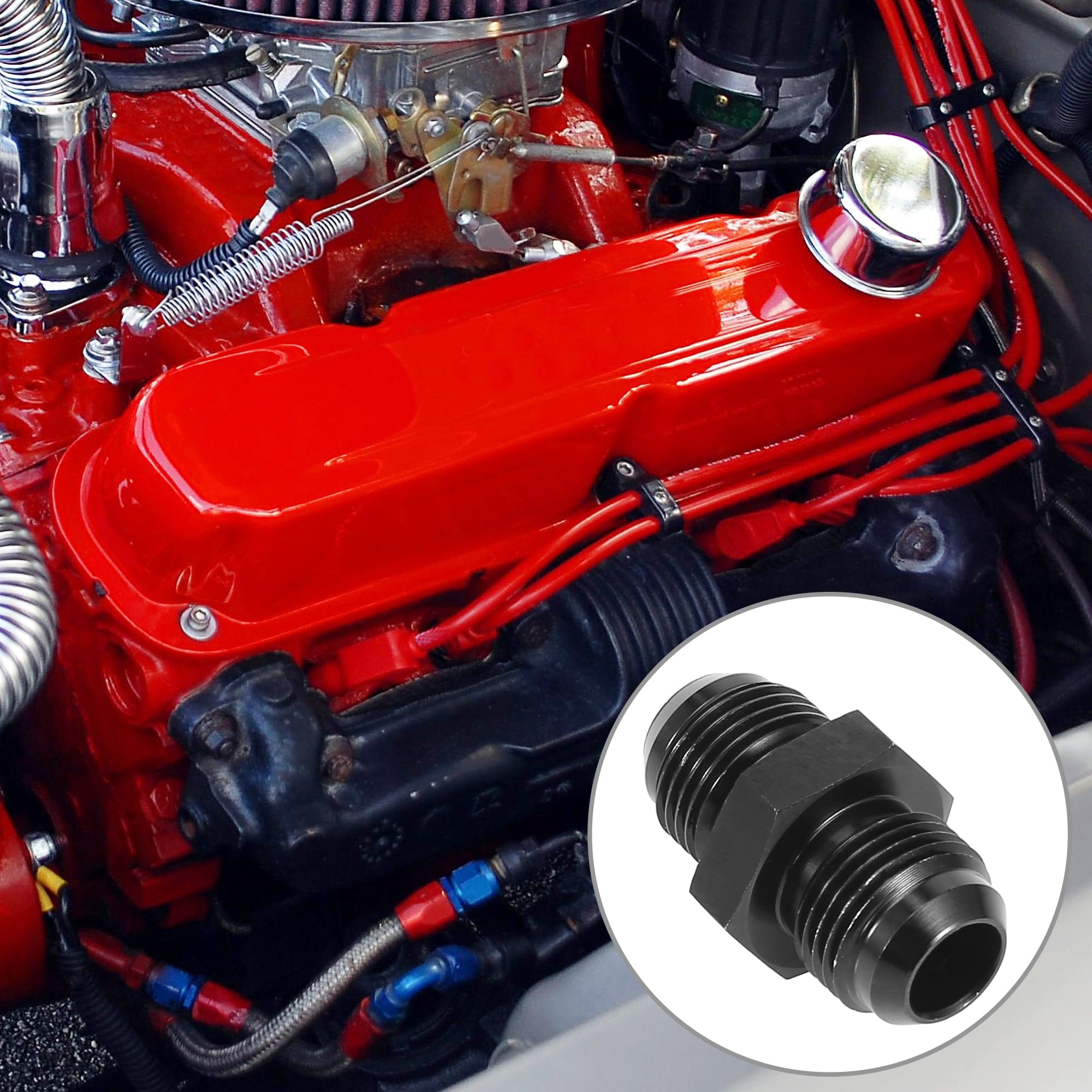 X AUTOHAUX 2Uds Auto AN8 a AN8 Macho Acolpador Manguera Montaje Adaptador Recambio