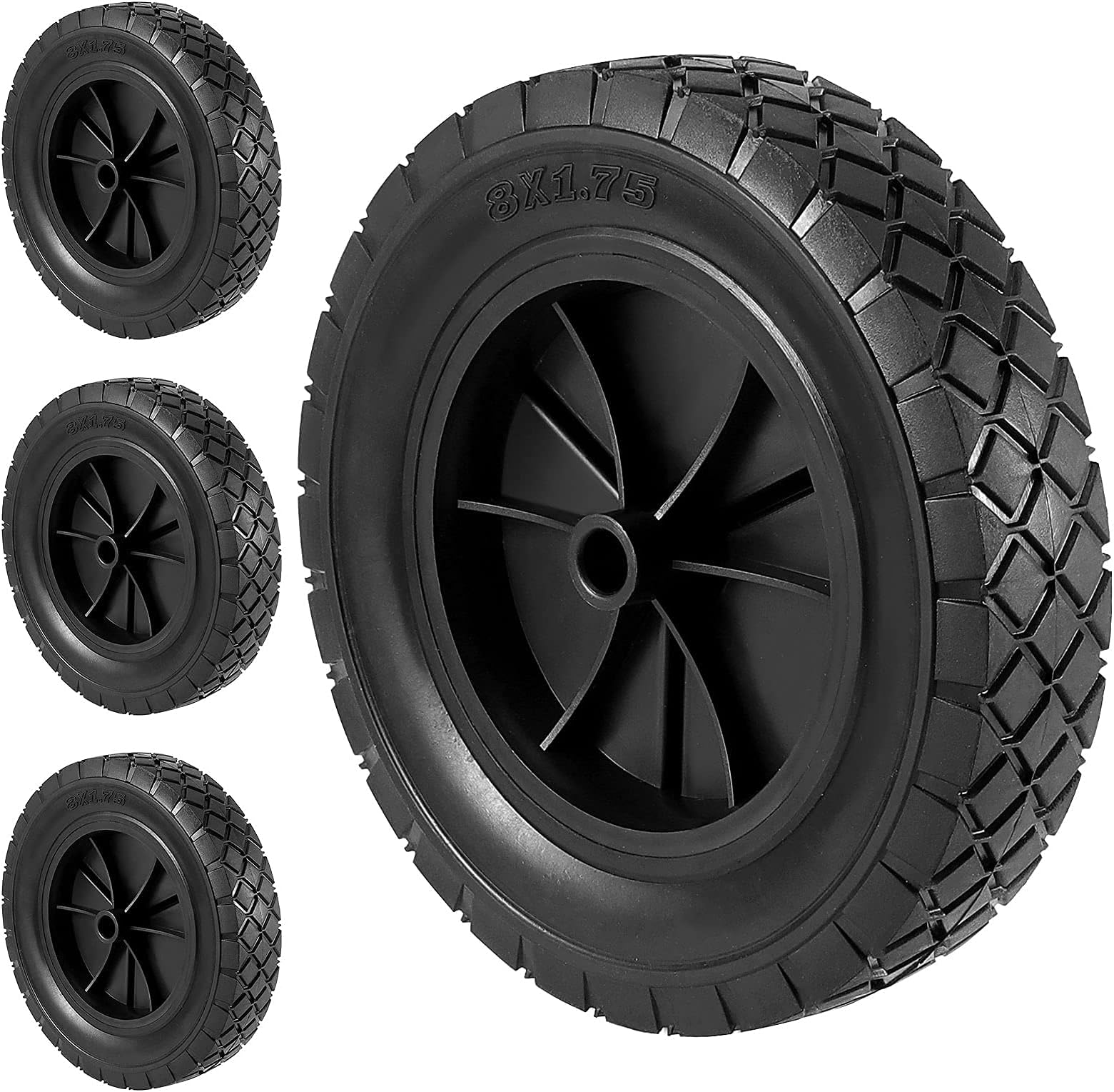 Zweipappel Pair of Wheels Universal Replacement for Lawn