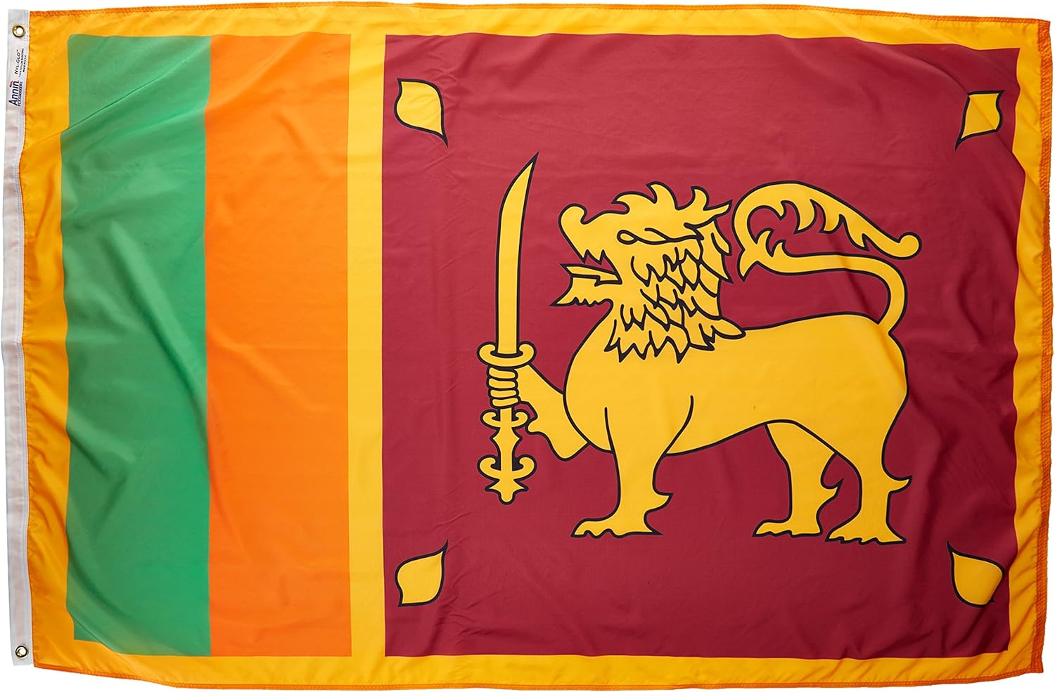 Annin Flagmakers Sri Lanka Flag USA-Made to Official United Nations Design Specifications, 4 x 6 Feet (Model 191483)
