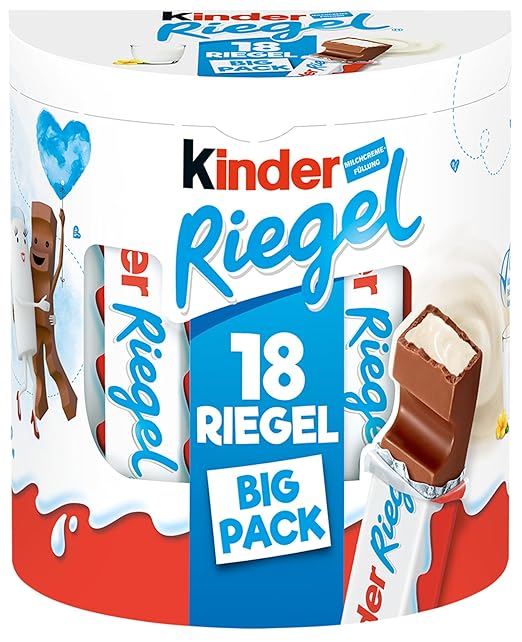 Kinder Milk Chocolate Bars with Cream Filling - 18 Pack