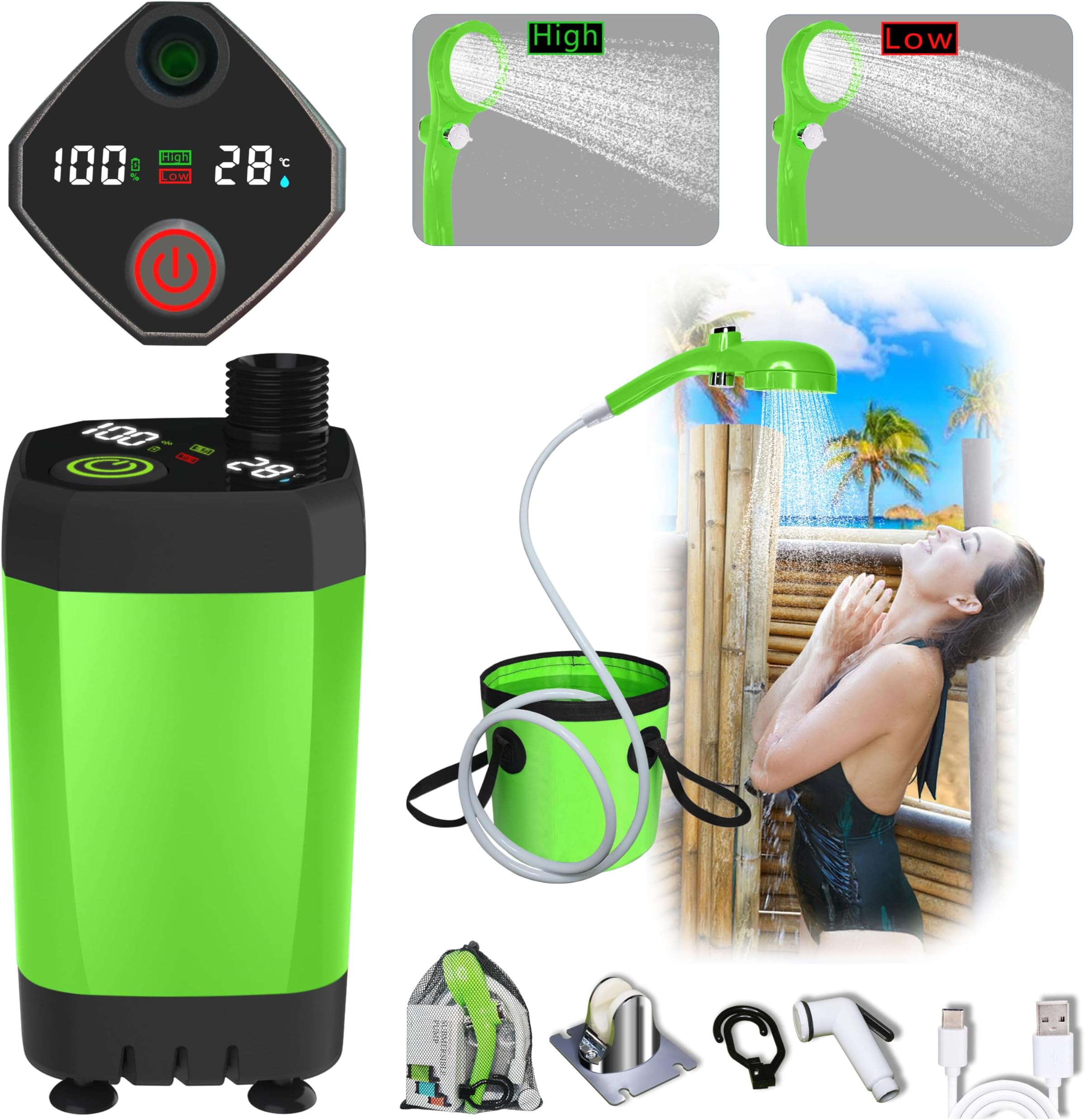 HYDRO MASTER Tankless Water Heater Flush kit,Includes Submersible Pump, 3.2 Gallon Pail With