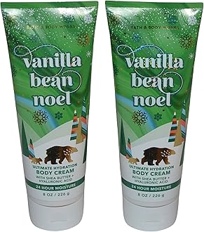 Bath & Body Works Ultimate Hydration Body Cream Pack of 2 (Vanilla Bean Noel),8.0 fluid_ounces