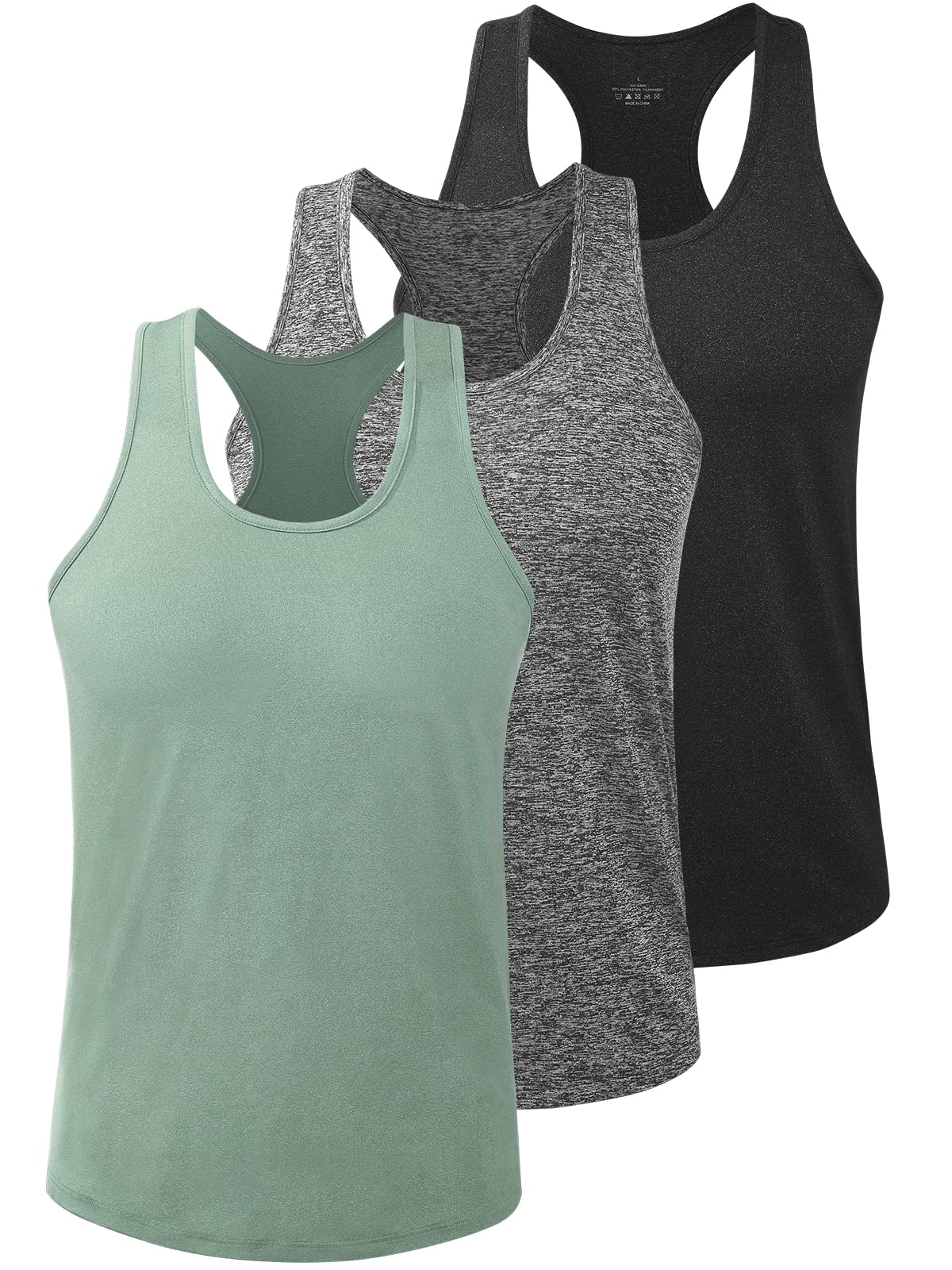 vislivin Herren Sport Tank Top Ärmelloses Muskelshirts Tanktops Fitness Achselshirts Gym Unterhemden Bodybuilding 3er Pack