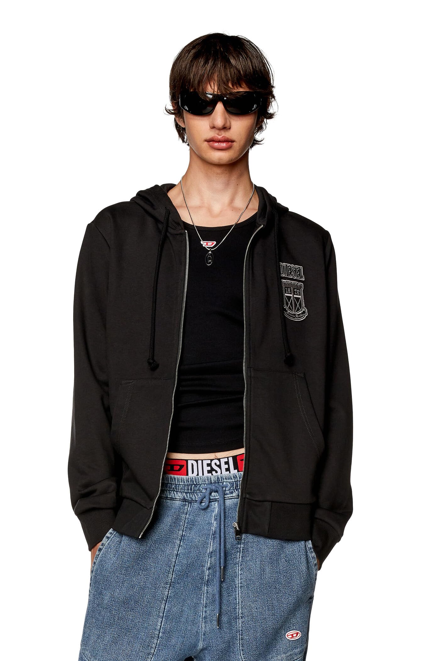 Diesel 9XX-0Hayt Diesel_s-Ginn-Hood-Zip-K10_sweatshirt_black_m