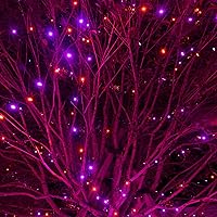 Vista 6 de Dazzle Bright - Guirnalda de luces para Halloween, 300 LED, 100 pies, 8 modos de iluminación, decoraciones para carnaval, jardín, exteriores y patio