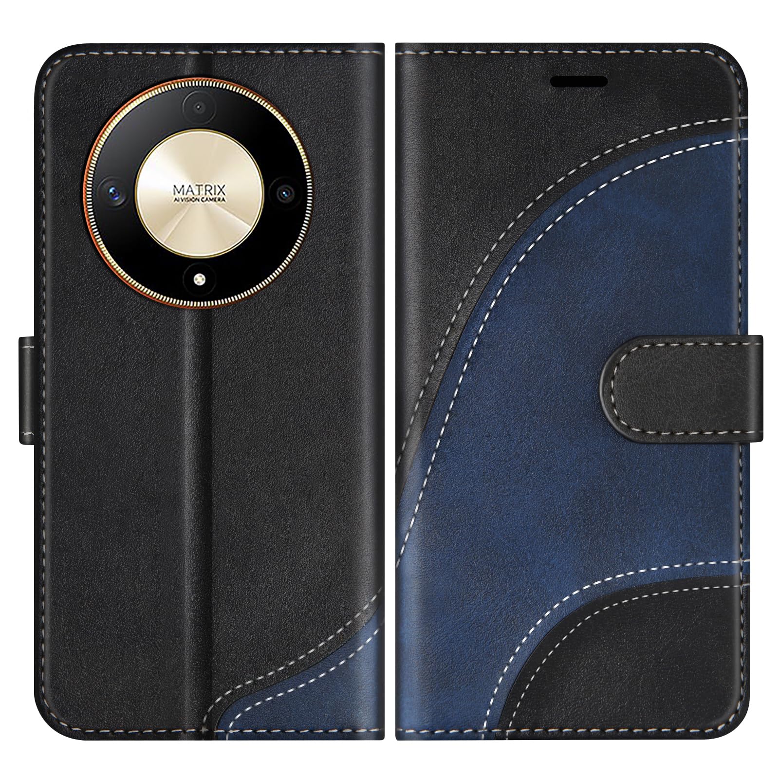 HAOYE Cover Con Flip Per Xiaomi Redmi Note 13 Pro+ 5G – Custodia A Portafoglio In Pelle PU Con Motivo Farfalla 3D, Slot Carte E Supporto, Blu