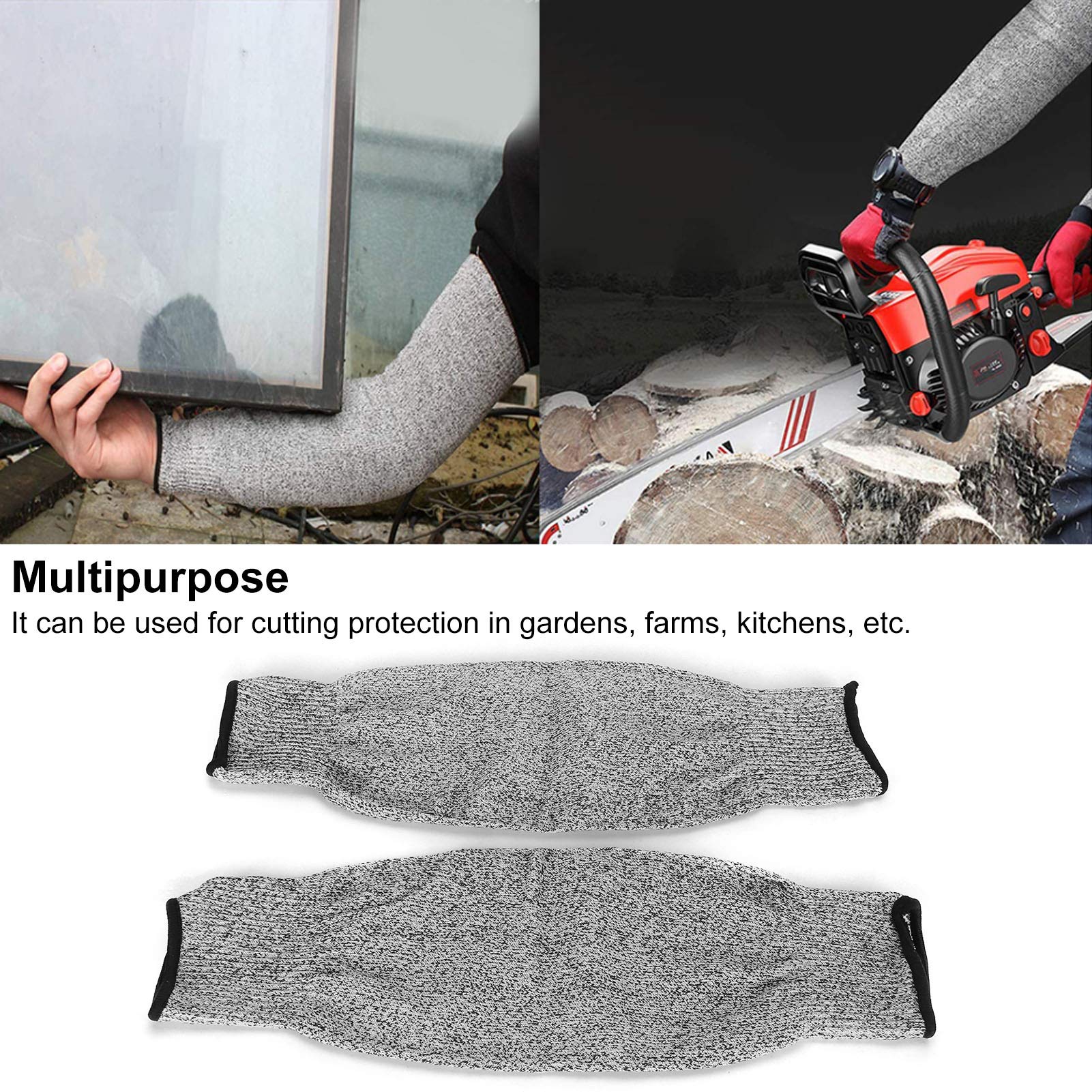 Maniche da Giardinaggio Resistenti Al Taglio Protezione di Livello 5 per Braccio di Sicurezza Sul Lavoro, Materiale HPPE 1 Paio per Agricola da Giardinaggio