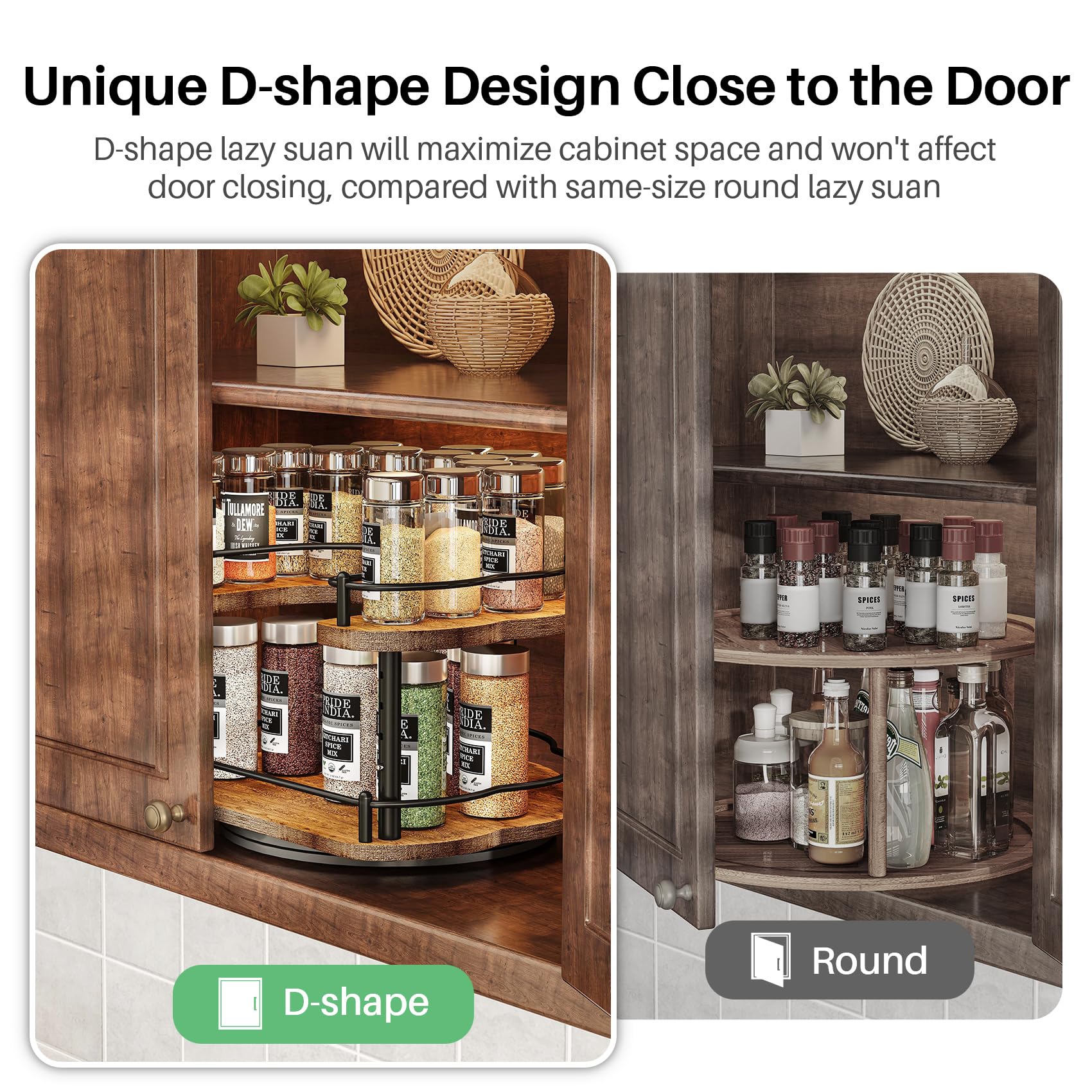Snapklik.com : Lazy Susan Organizer Spice Rack - Spice Organization For ...