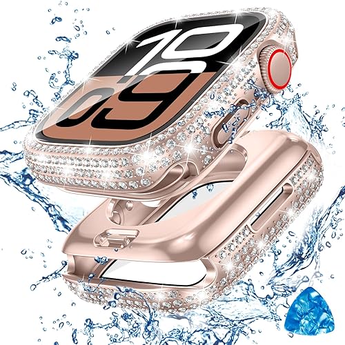 Vista 101 de Tensea Funda protectora de pantalla impermeable para Apple Watch 2 en 1 de 1.575 pulgadas SE 3ª/SE 2ª generación, accesorios SE/Series 6/5/4