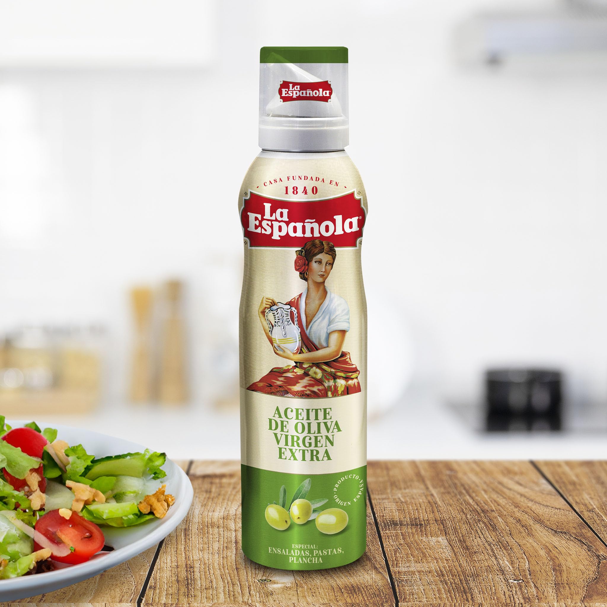 LA ESPAÑOLA - Aceite de Oliva Virgen Extra. Pulverizador Aceite en Spray 200 ml