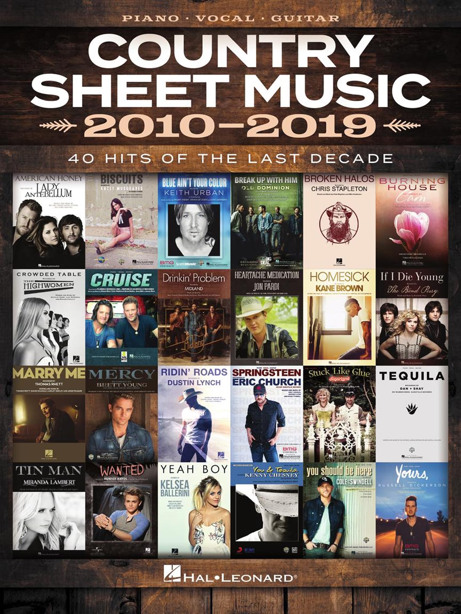 Country Sheet Music 2010 to 2019 | Piano Vocal Guitar Songbook for Country Music Fans | 40 Modern Country Hits Arranged for Piano Singers and Guitarists | Contemporary Country Collection Paperback – June 1, 2020
