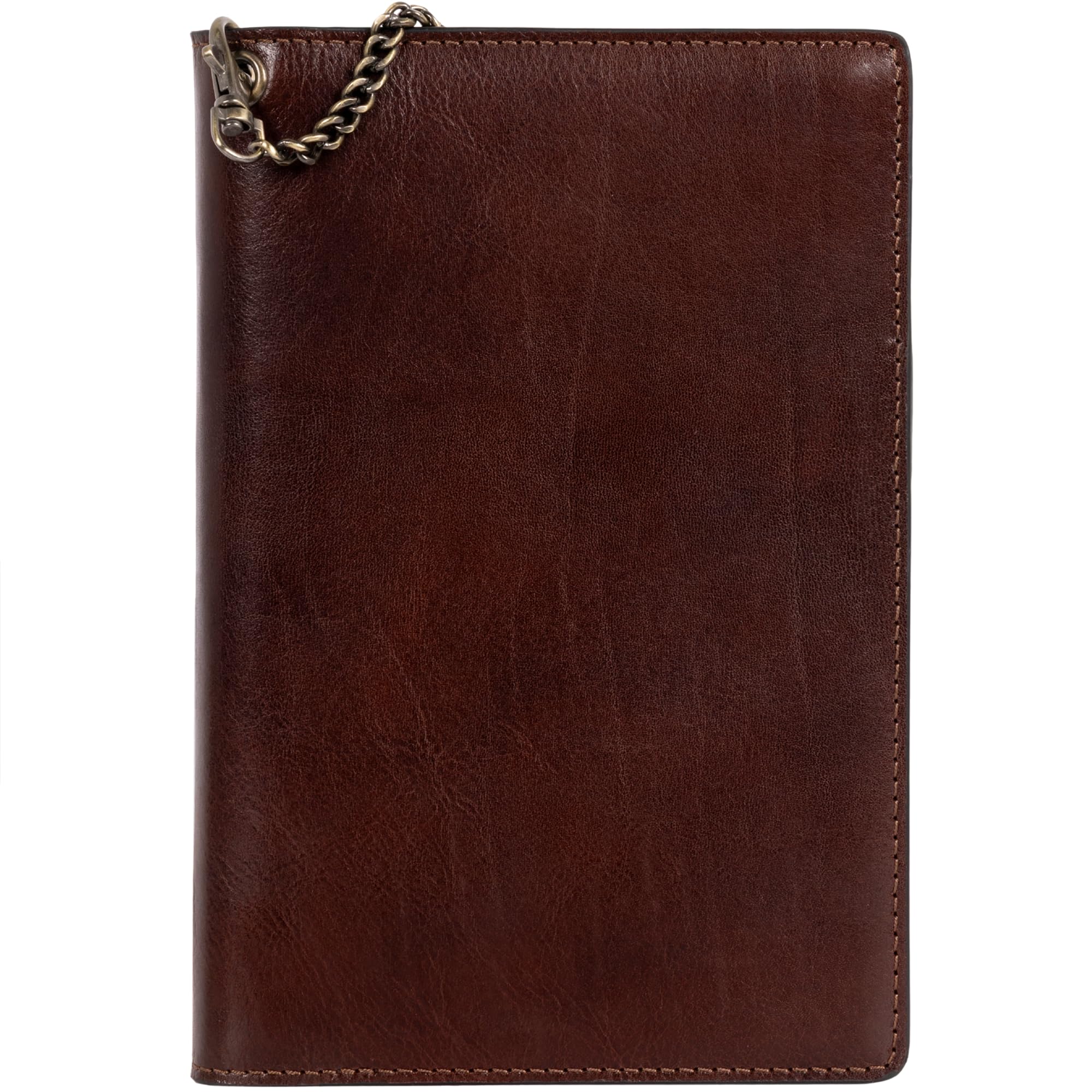Time Resistance Leder Journal mit nachfüllbarem A5 Notizblock und Lesezeichen Notizbuch Cover mit Stifthalter Braun 5207801