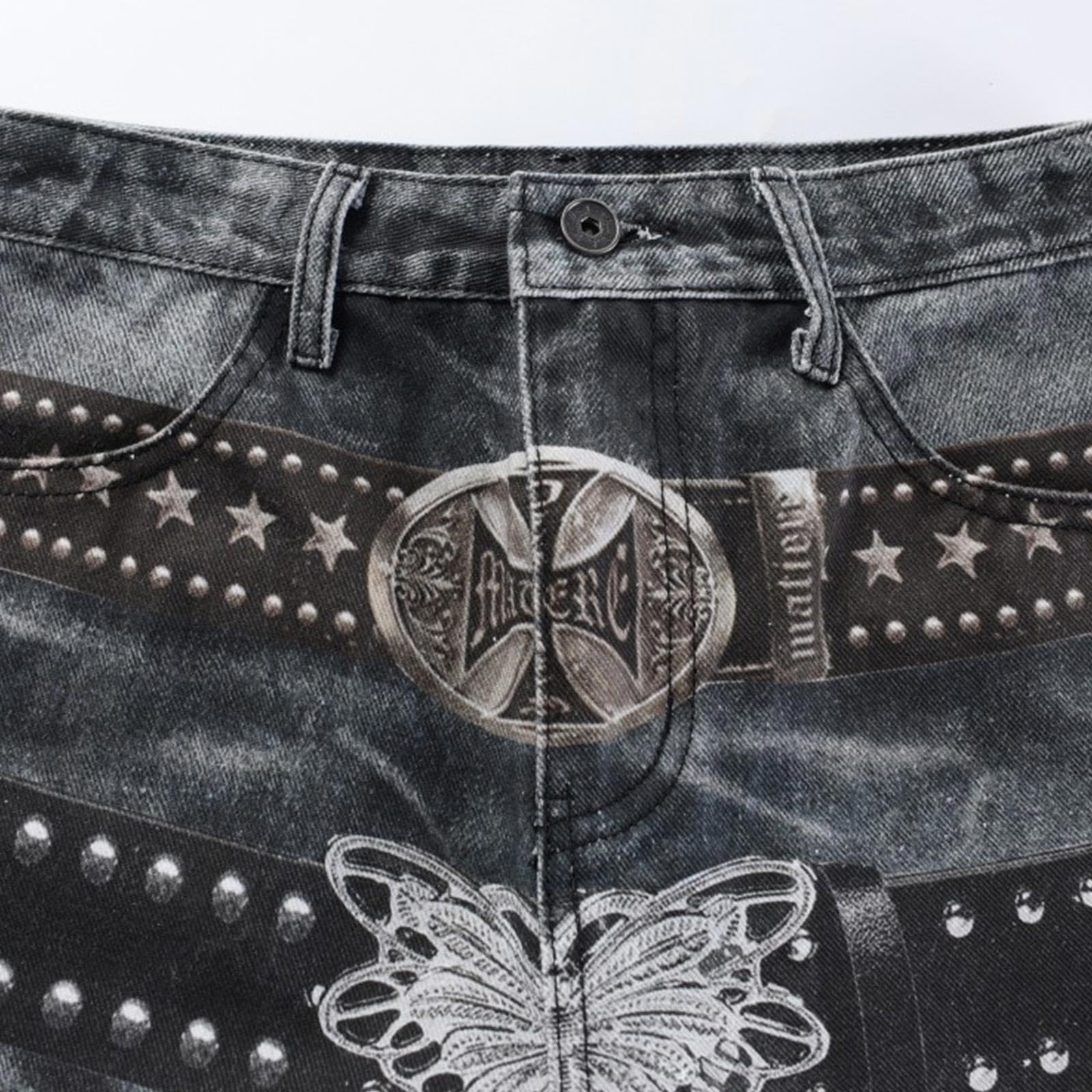 Baggy Jeans da uomo Barrel Jeans Y2K Streetwear Hip Hop Destroyed Denim Pantaloni alla moda con gamba dritta, jeans da skater, casual, vestibilità larga, alla moda, pantaloni lunghi