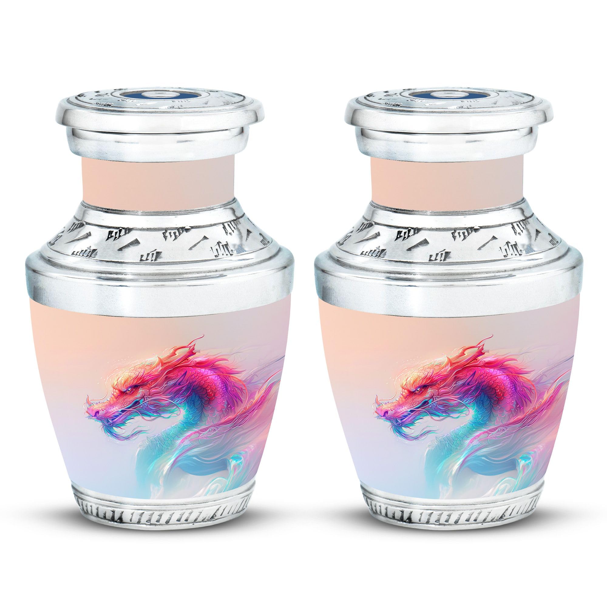 YATHABHISA Dragon Urn, Keepsake Mini Cremation Urns for Adults - Funeral Decorative Urns - Pack of 2 - Small Urn for Human Ashes for Adult Male & Female - Memorial for Human Remains — image 1
