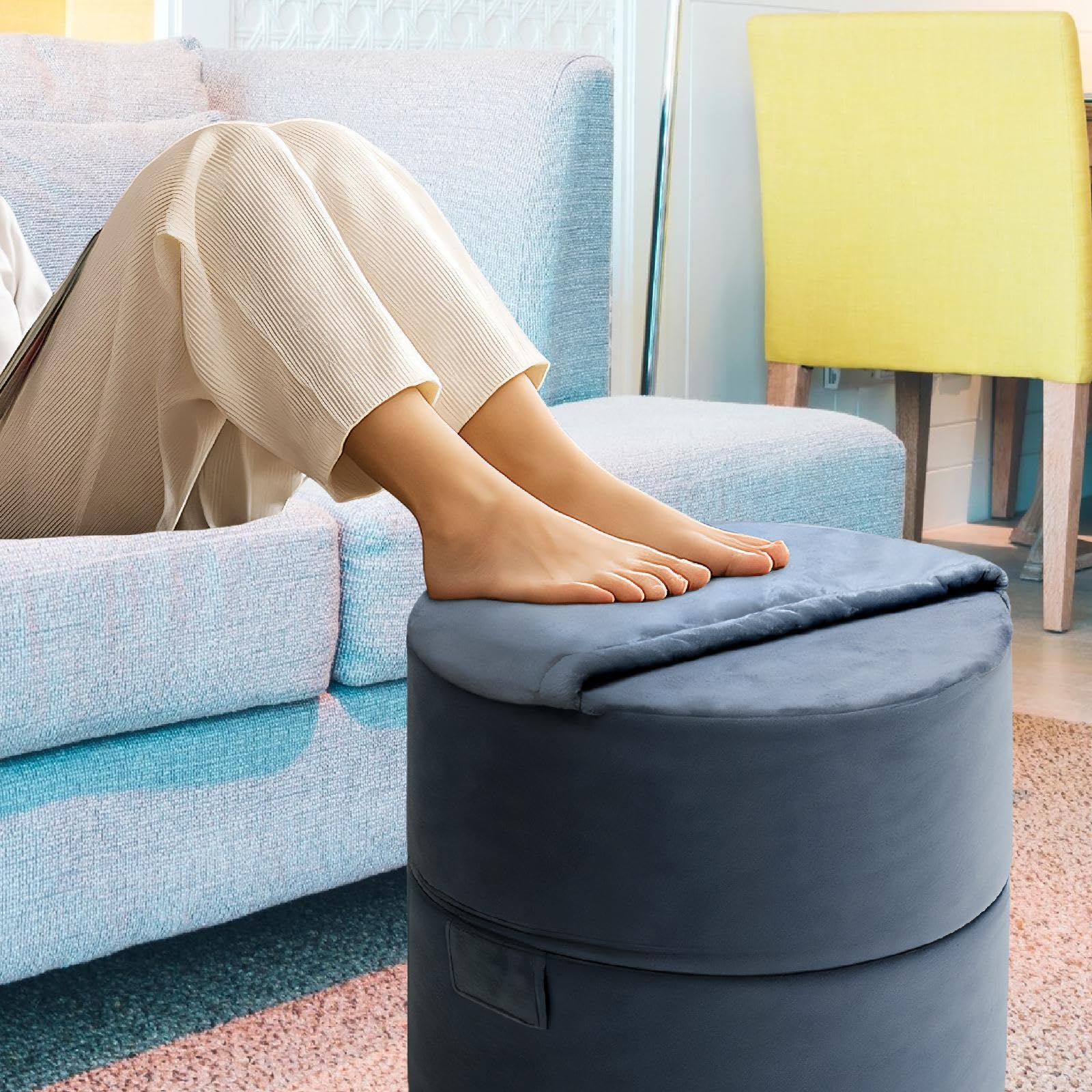 rockible Almohada elevadora de piernas, cojín de Soporte para piernas, reposapiés práctico para Oficina