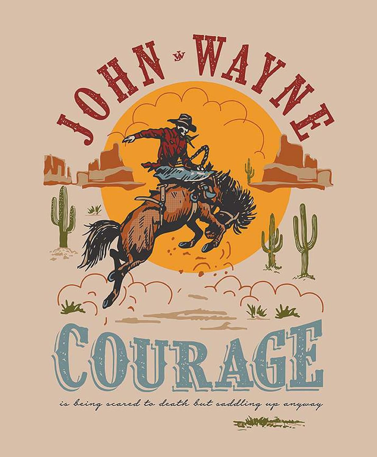John Wayn.e Courage 36 x 43 Panel Sand P14307-SAND from Riley Blake by The Panel