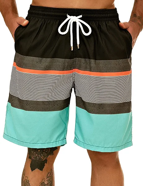 KAILUA SURF Big and Tall Mens Swim Trunks, 9" Mens Designer Bathing Suit Boardshorts