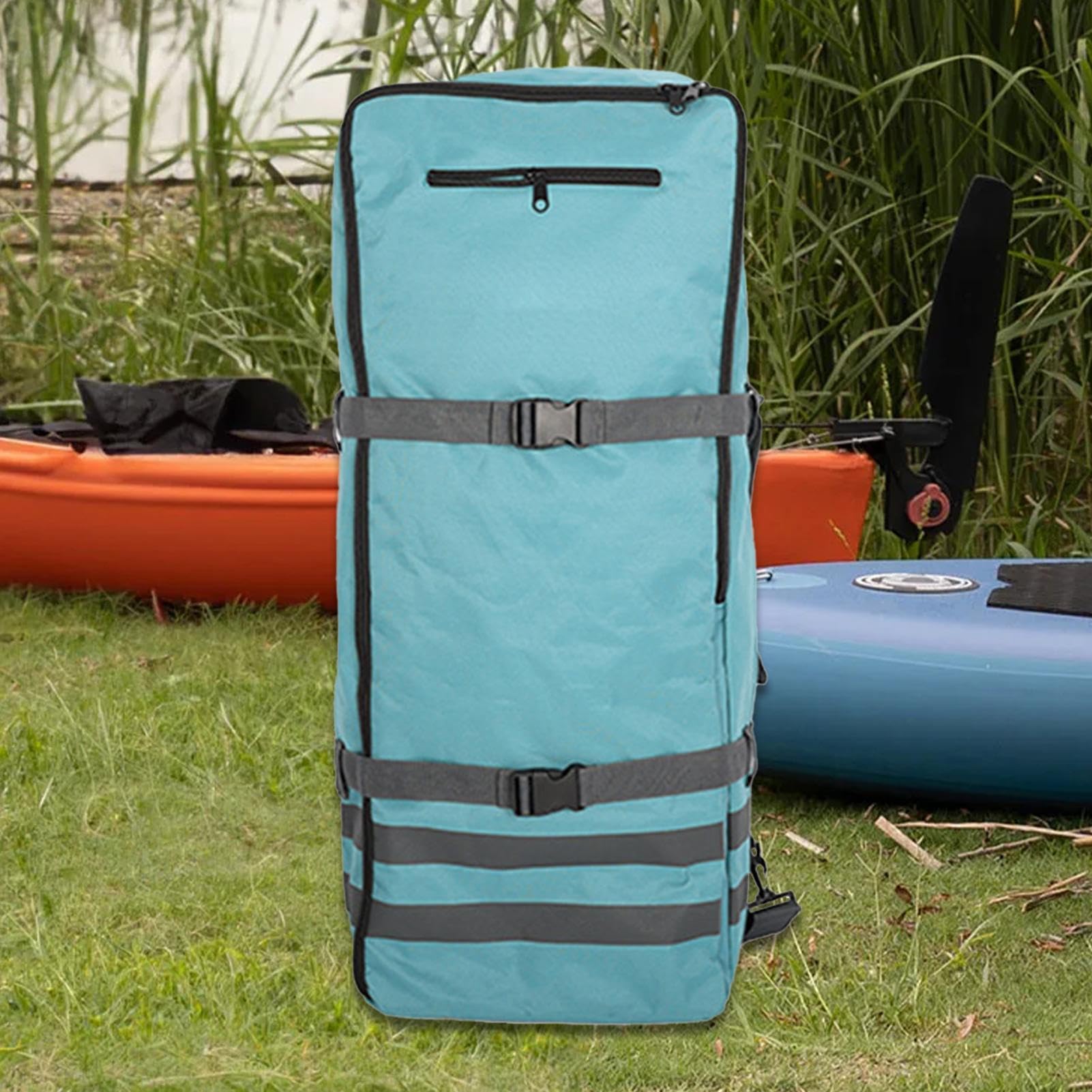 Mochila Transporte Tablas Paddle Surf Fabricada En Nylon Impermeable De Alta Resistencia Con Gran Capacidad 84L Diseño Ergonométrico Correas Ajustables Para Aventuras En Ríos Lagos Y Playa 90x36x26cm