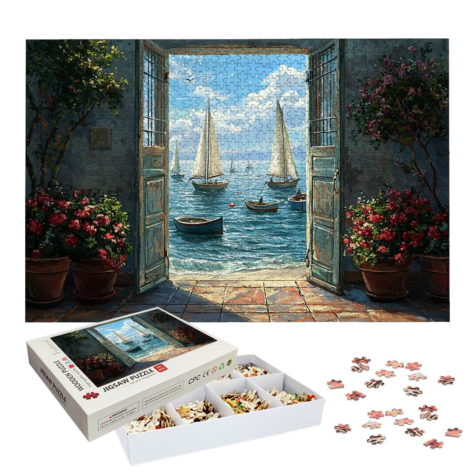 Puzzle 5000 Pezzi Paesaggio, Puzzle Italia 5000 Pezzi Arte per Adulti e Bambini, Misura: 156.5x105.5 cm, Puzzles Legno per Adulti con Squisita Scatola di Imballaggio, Regalo Donna, Regalo Uomo, -7935