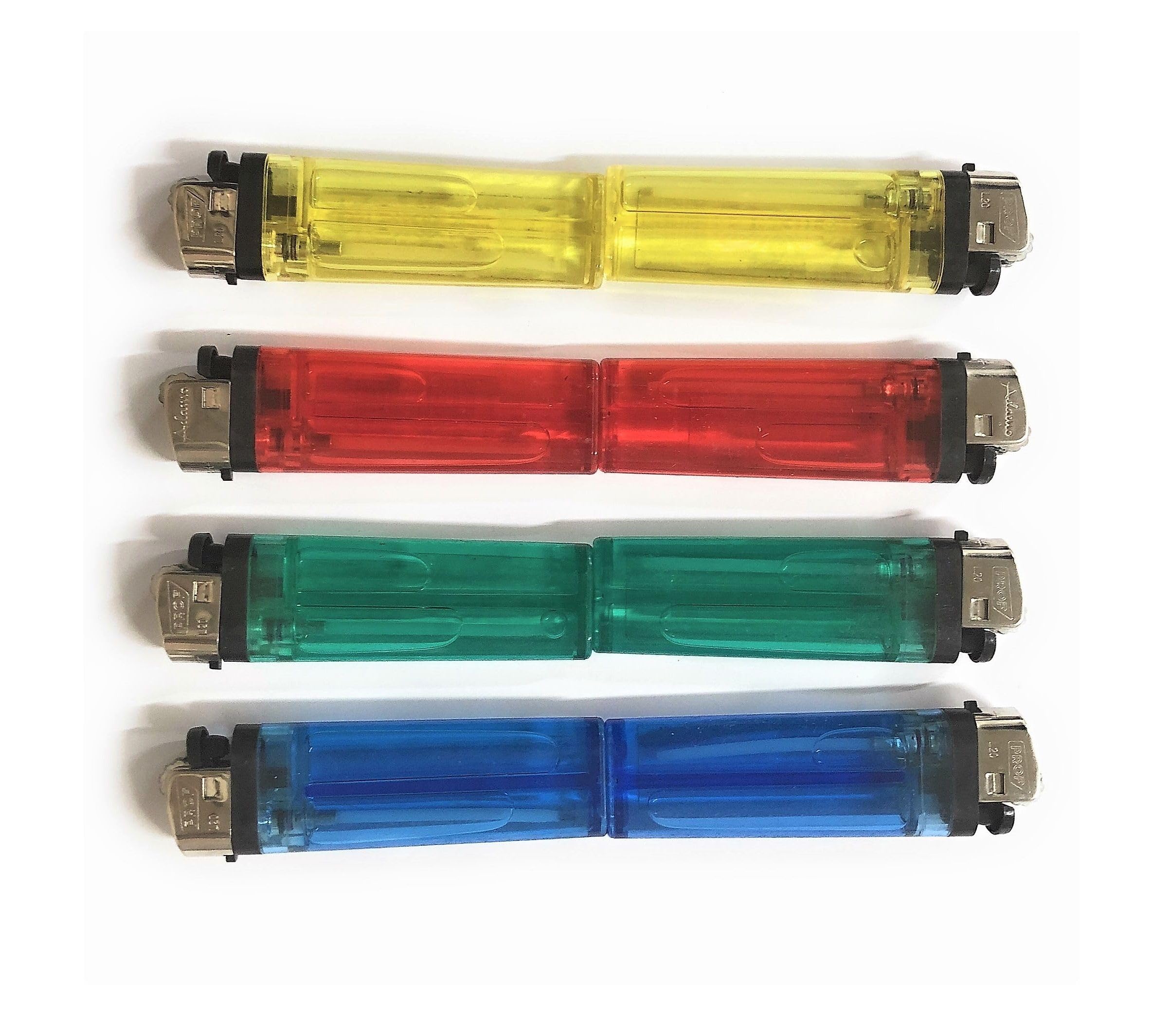 TEMPO DI SALDI Lot de 100 briquets colorés transparents dans deux boîtes de 50 avec allumage en pierre
