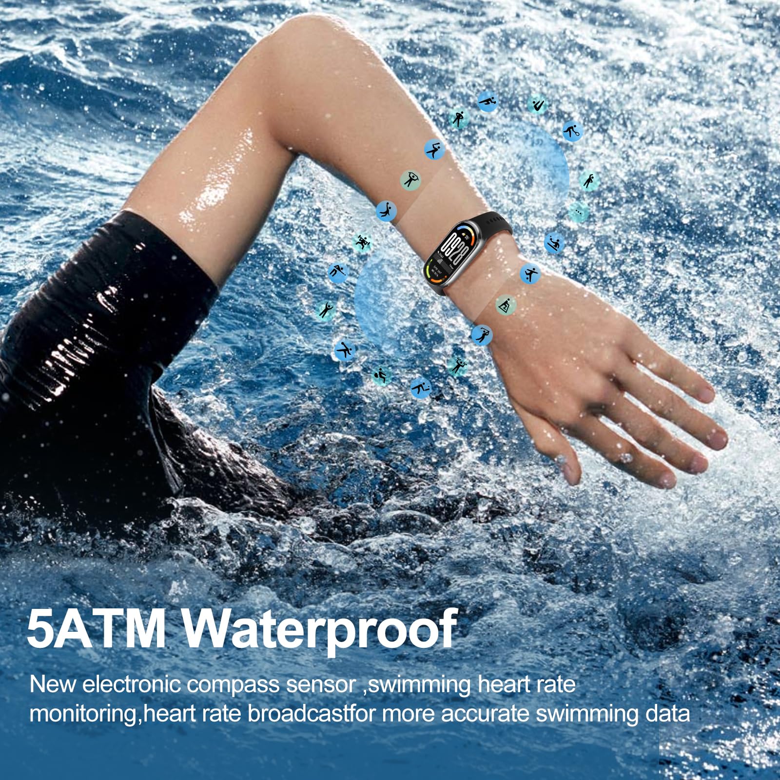 XIAOMI Smart Band 10 +Correa - Pulsera de Actividad, Autonomía de hasta 21 días, 1.72" Pantalla AMOLED con Tasa de refresco de 60 Hz, Sensor de Frecuencia Cardíaca, App Mi Fitness, Negro-(Versión ES)