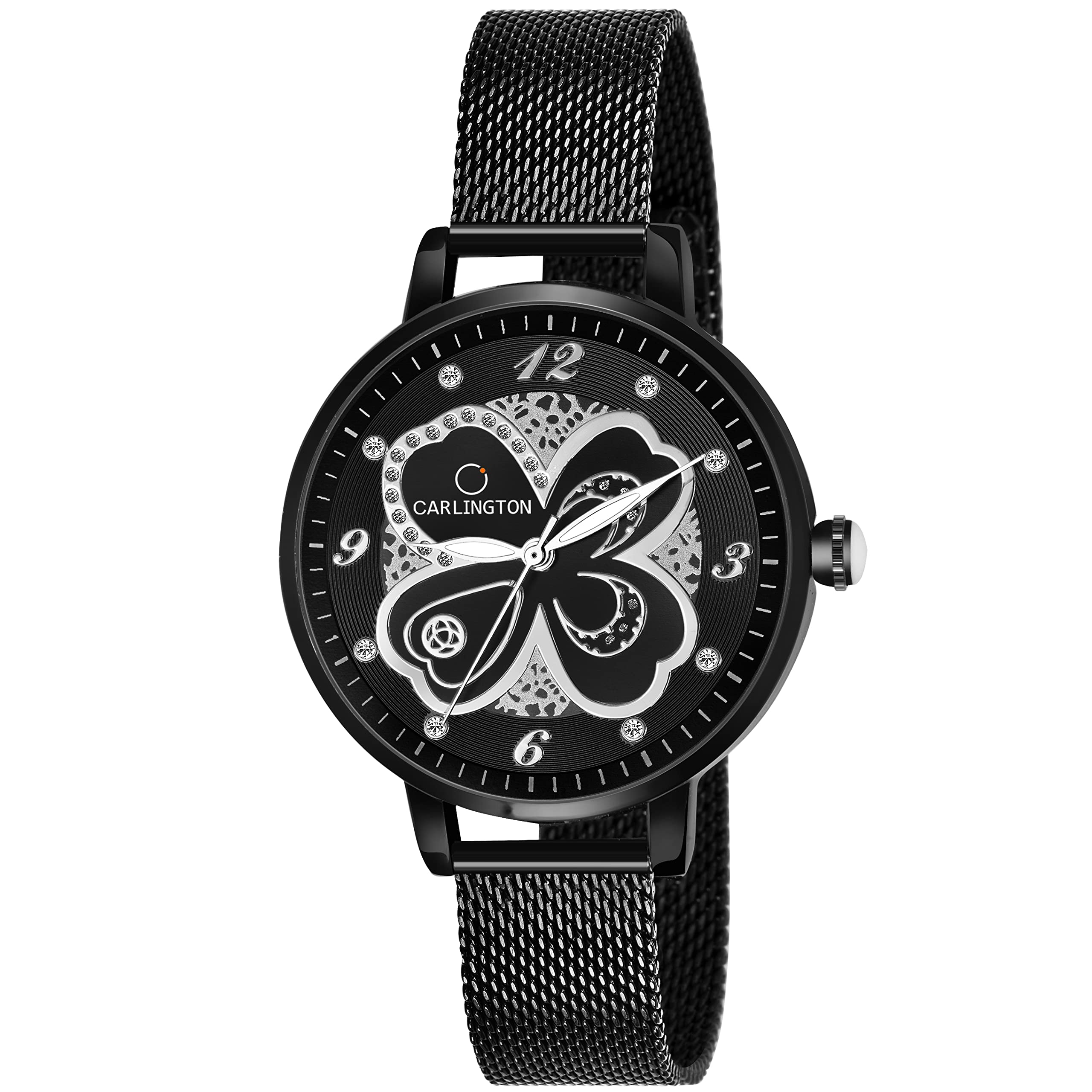 Carlington Stainless Steel Analog Dial Women Watch, Black Band (B09LR3G8Z1) Amazon Price History, Amazon Price Tracker
