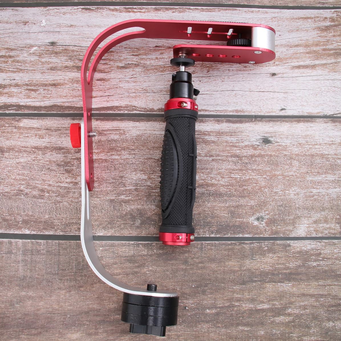 Housoutil Stabilizzatore Video a Forma di Curva per Fotocamera Dslr, Supporto Portatile in Lega di Alluminio che Riduce le Vibrazioni, per Viaggi e Selfie
